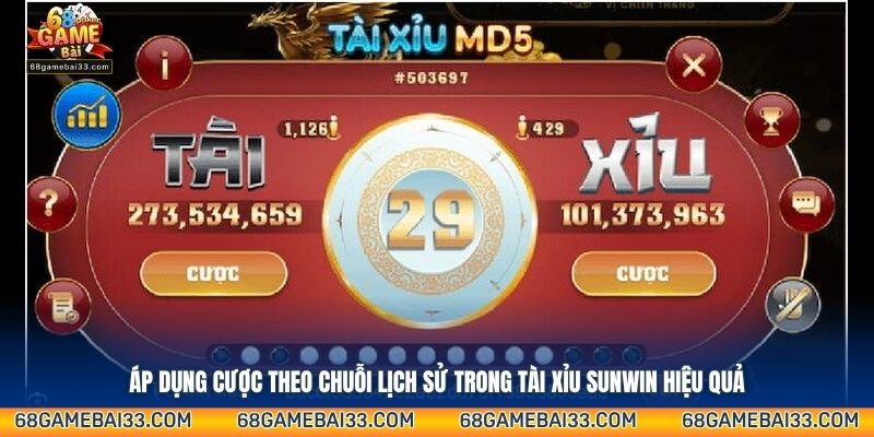 Áp dụng cược theo chuỗi lịch sử trong Tài Xỉu Sunwin hiệu quả