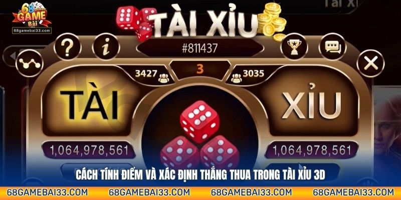 Cách tính điểm và xác định thắng thua trong tài xỉu 3D