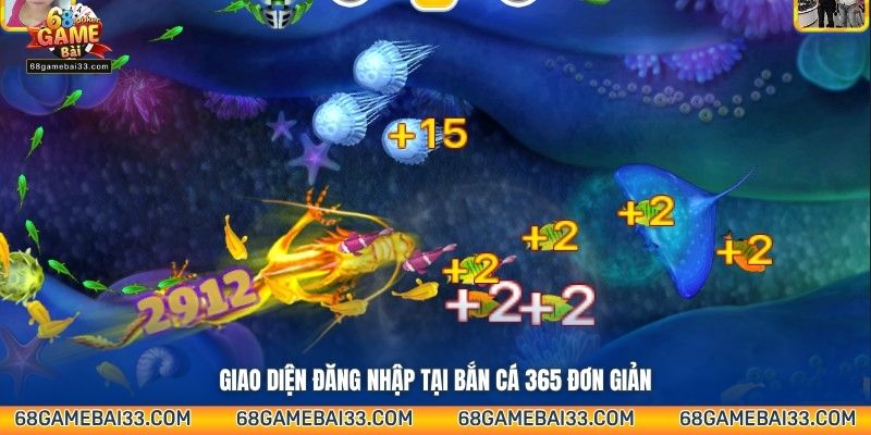 Giao diện đăng nhập tại Bắn Cá 365 đơn giản