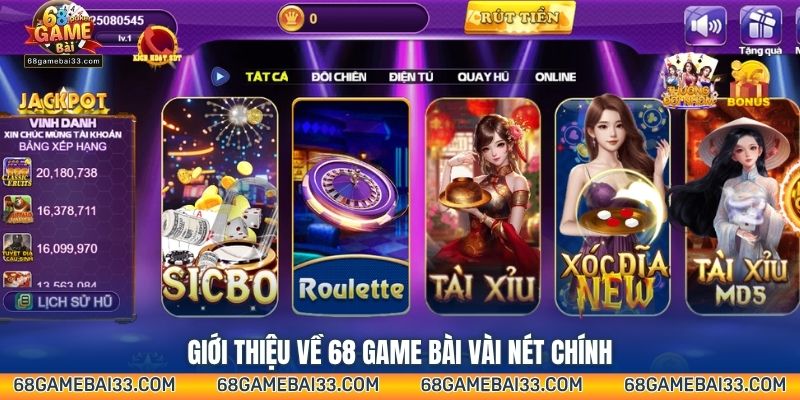 Giới thiệu về 68 game bài vài nét chính